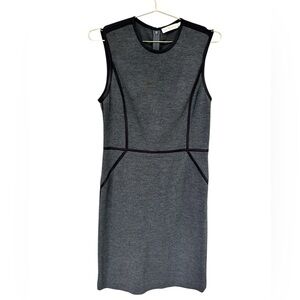 Tory Burch Marcia Wool Sheath Dress Charcoal Gray Workwear Office, Size Large